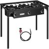 3 Burner Extra Large Charcoal BBQ Grill, Detachable Legs Stand for Camping Cookout, Outdoor Cooking Grill