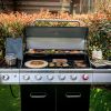 Royal Gourmet GA6402H 6-Burner Propane Gas Grill with Sear Burner and Side Burner, 74,000 BTU, Cabinet Style Outdoor BBQ Grill